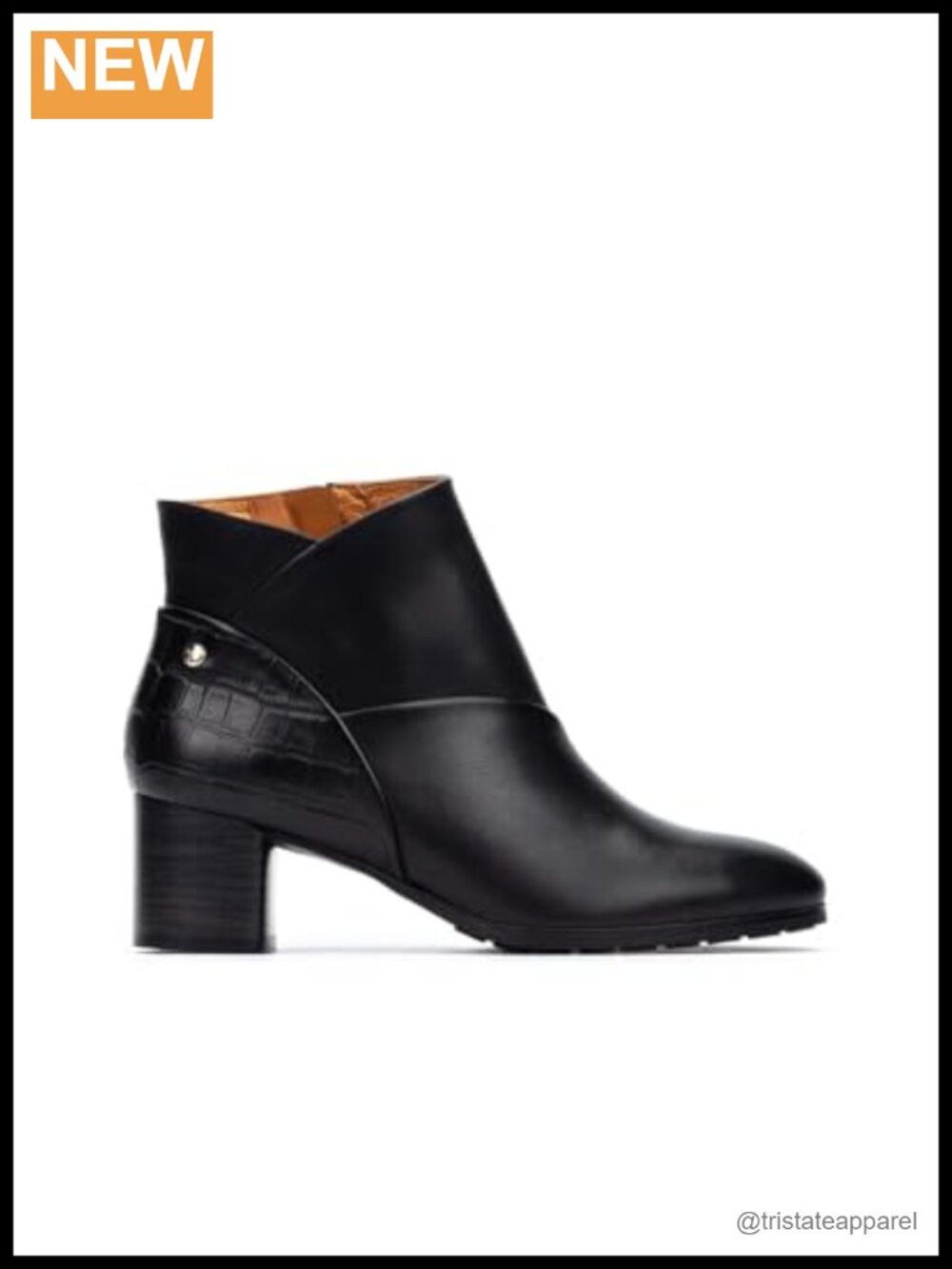 Women's Leather Ankle Boots High Heel Zipper Closure Casual